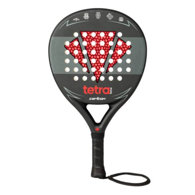 Raket padel carl tetra force bk/rd