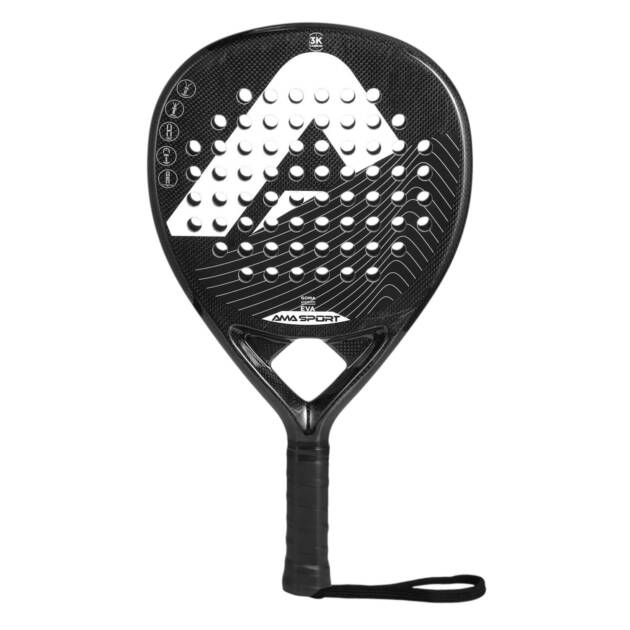 Raket padel ama goma eva black/white