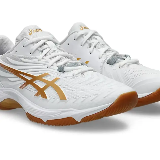 Sepatu Asics Court Control ff4 Wide White/pure gold