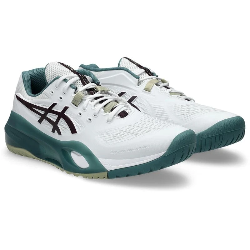 Sepatu Asics Gel Resolution X Wide White/Dark aubergine