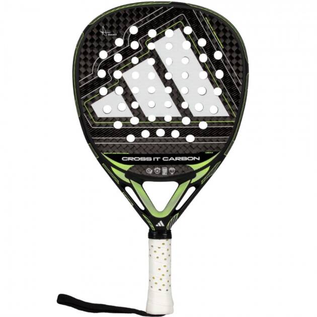 raket padel adidas crossit carbon 6k 2026 black/green 360-375 gr