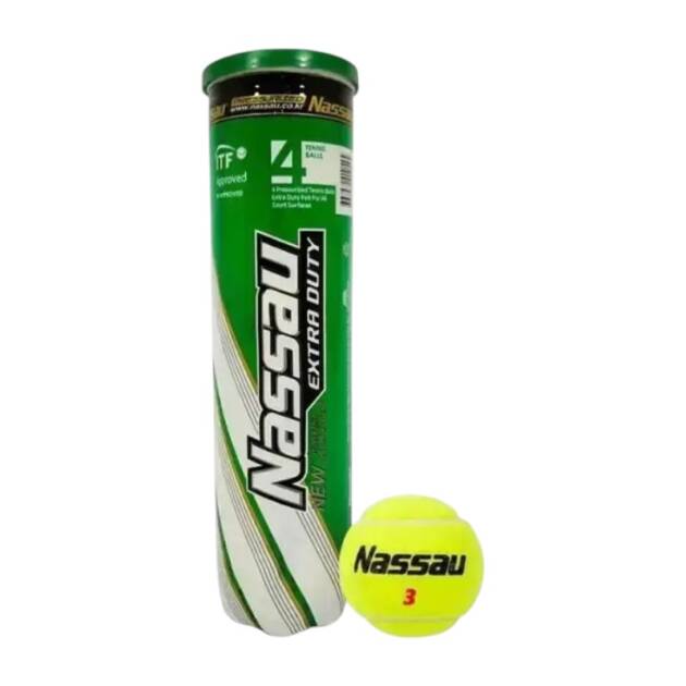 bola tenis nassau hijau