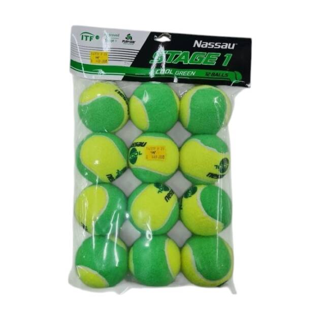 bola tenis nassau jr isi 12 green
