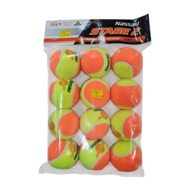 bola tenis nassau jr isi 12 orange
