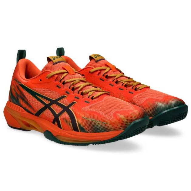sepatu asics sonic smash ff energy orange/dark aubergine