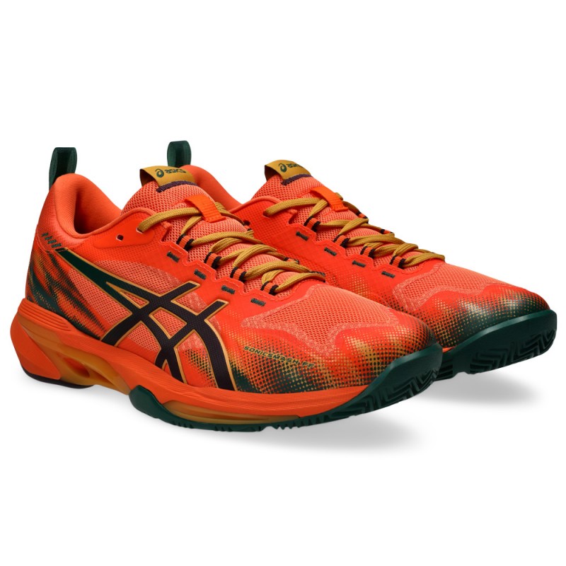 sepatu asics sonic smash ff energy orange/dark aubergine