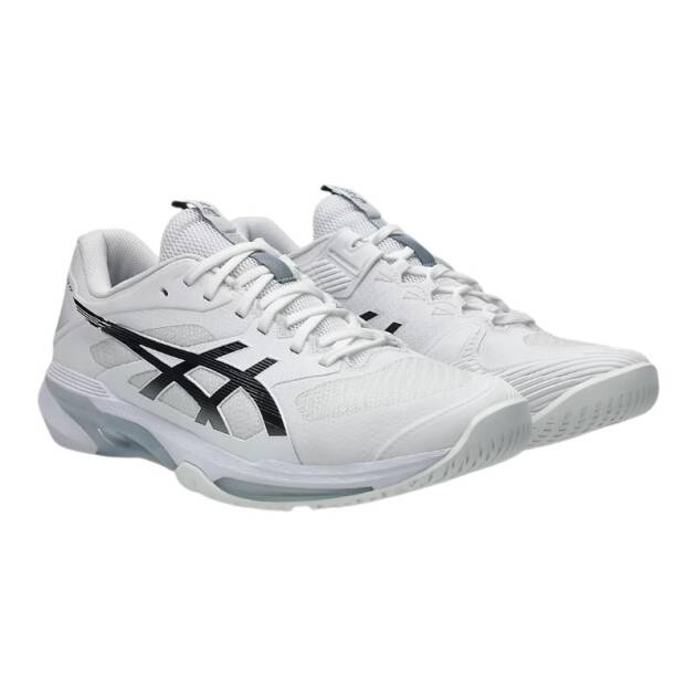 sepatu asics solution speed ff 4 white/black
