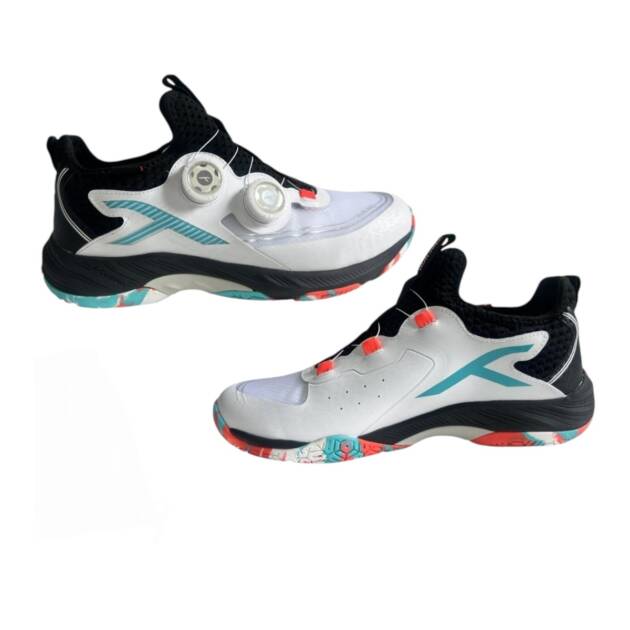 sepatu hundred hbfs5m 3953 hypercourt adapt white/black/orange/blue