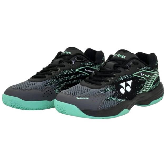 sepatu yonex velo 300 black/aqua